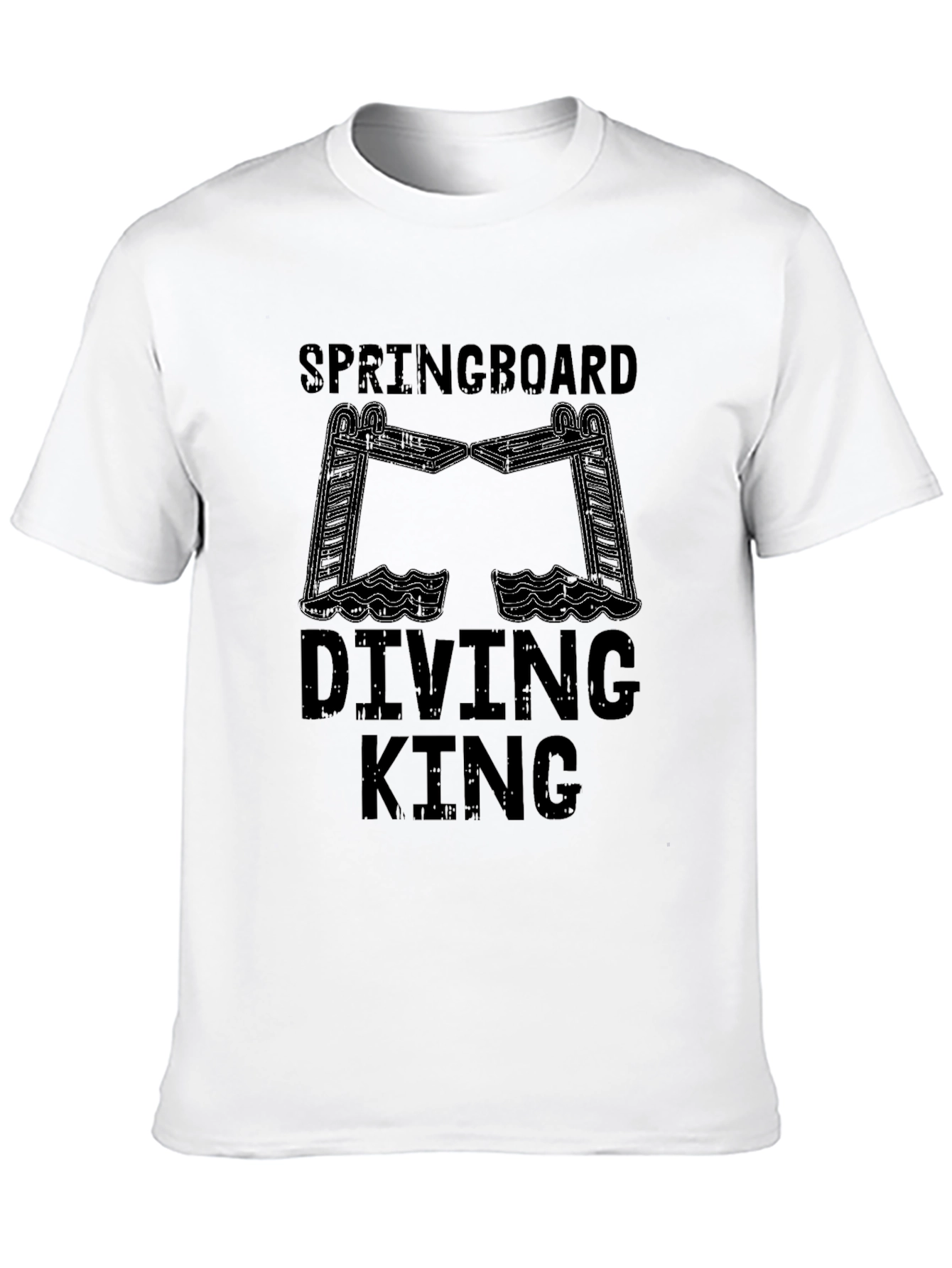 Springboard Diving King Black Graphic Tee