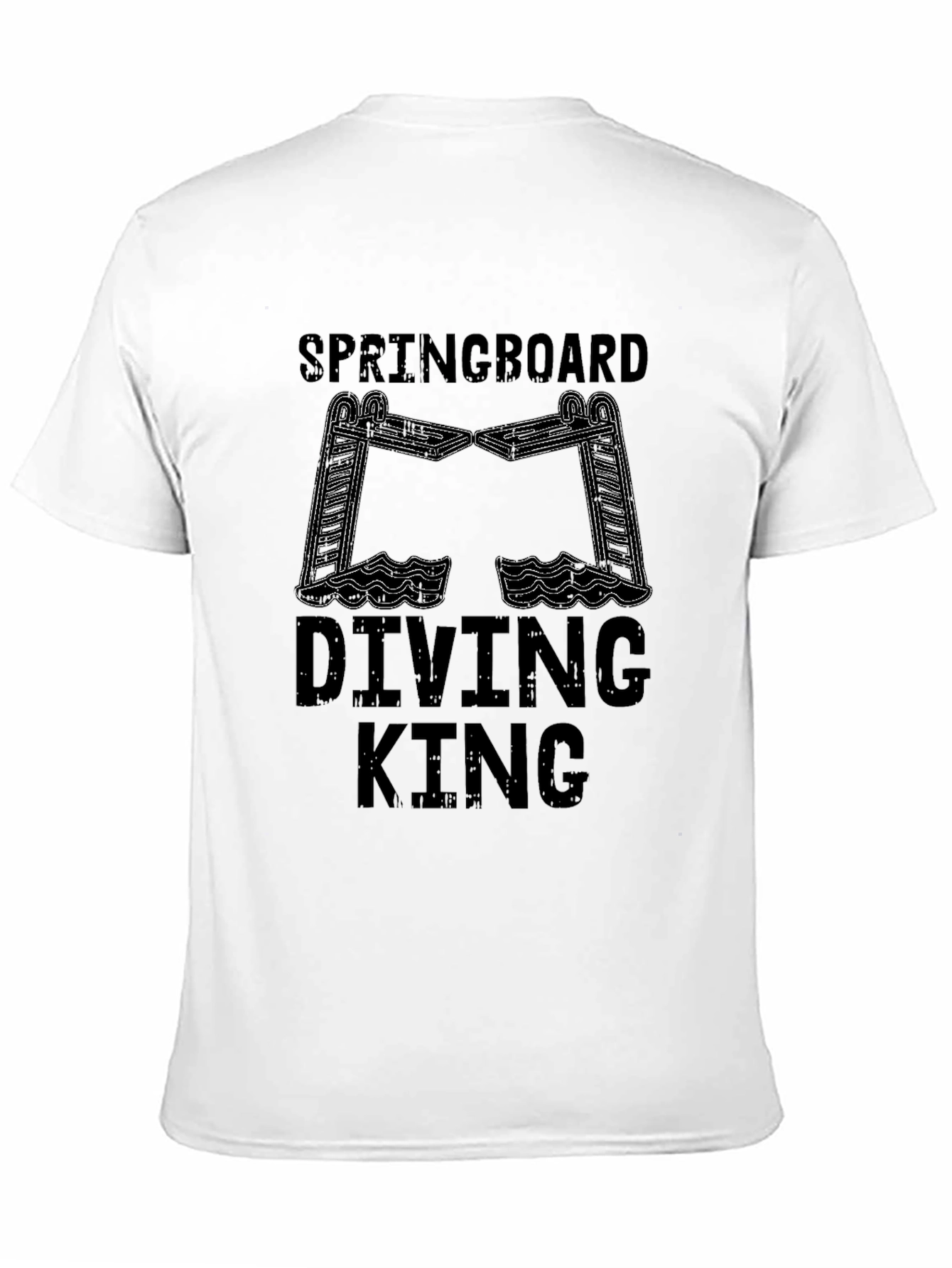 Springboard Diving King Black Graphic Tee