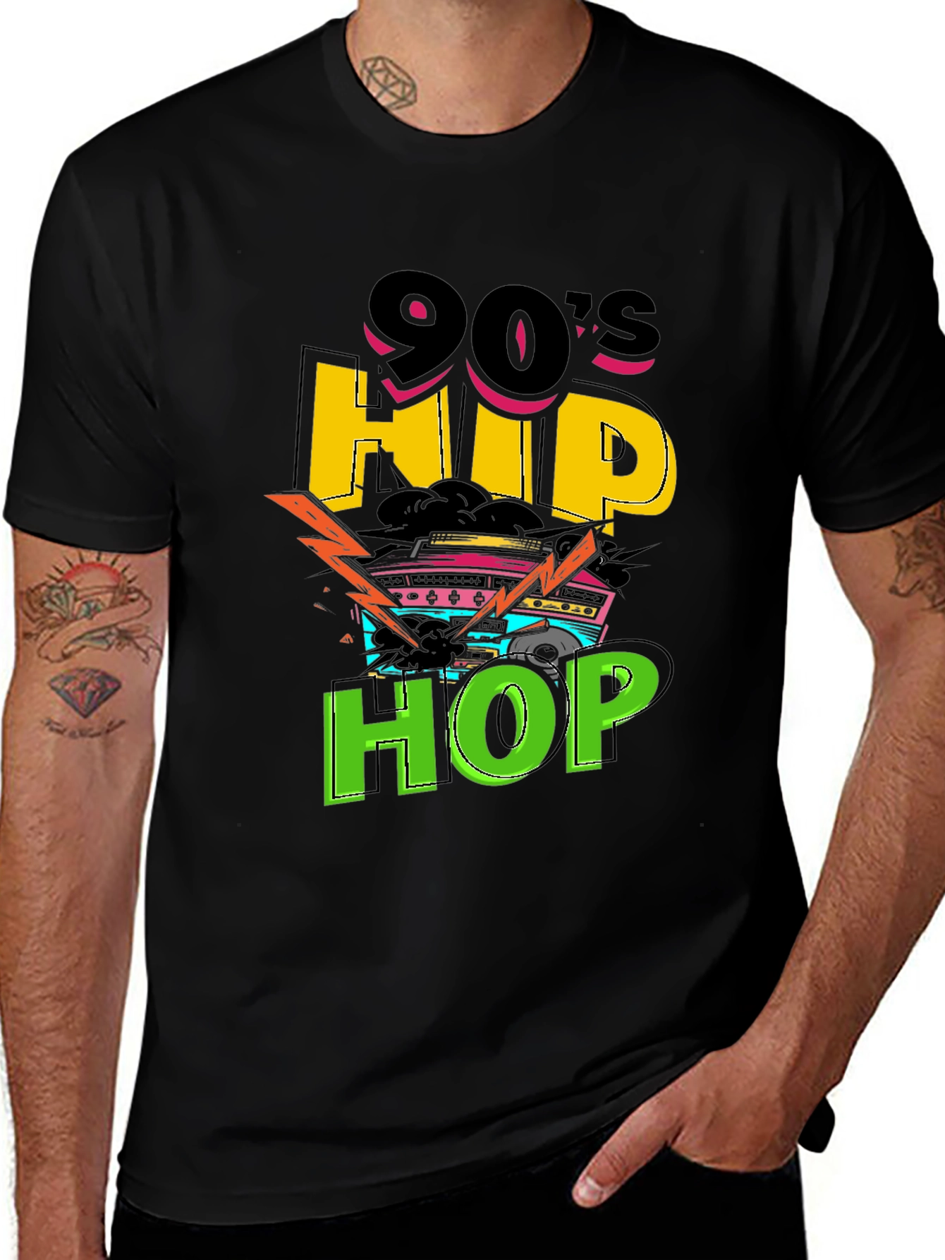90s Hip Hop Graphic Tee - Retro Style T-Shirt
