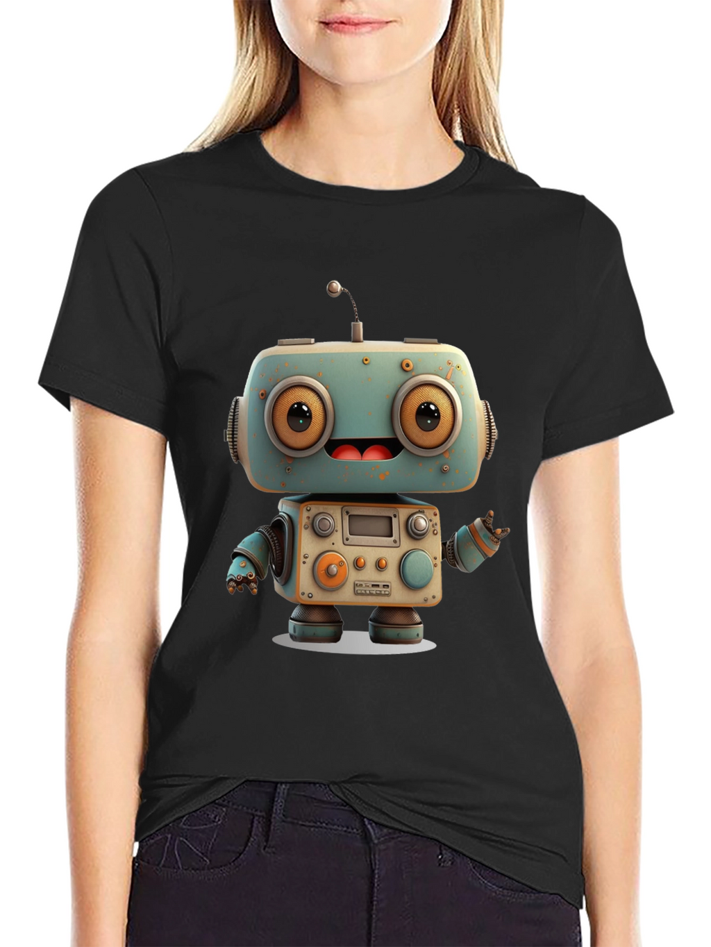 Robot Graphic Tee - Unique Design