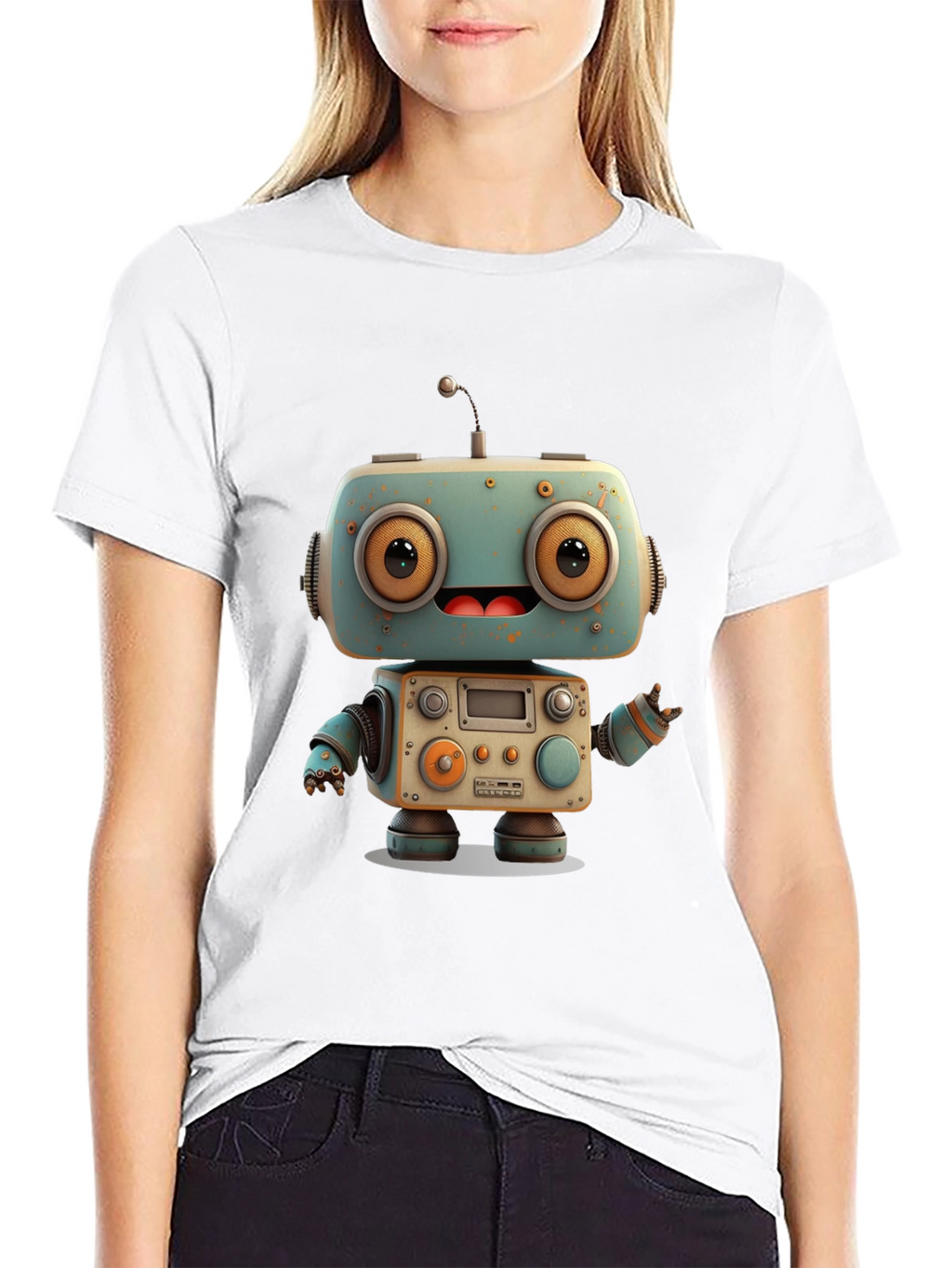 Robot Graphic Tee - Unique Design