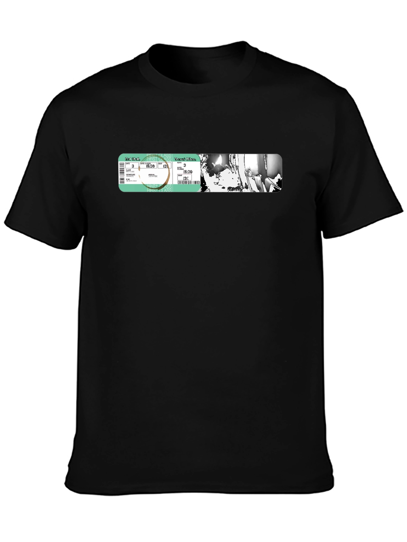 Concert Ticket Graphic Tee - Black