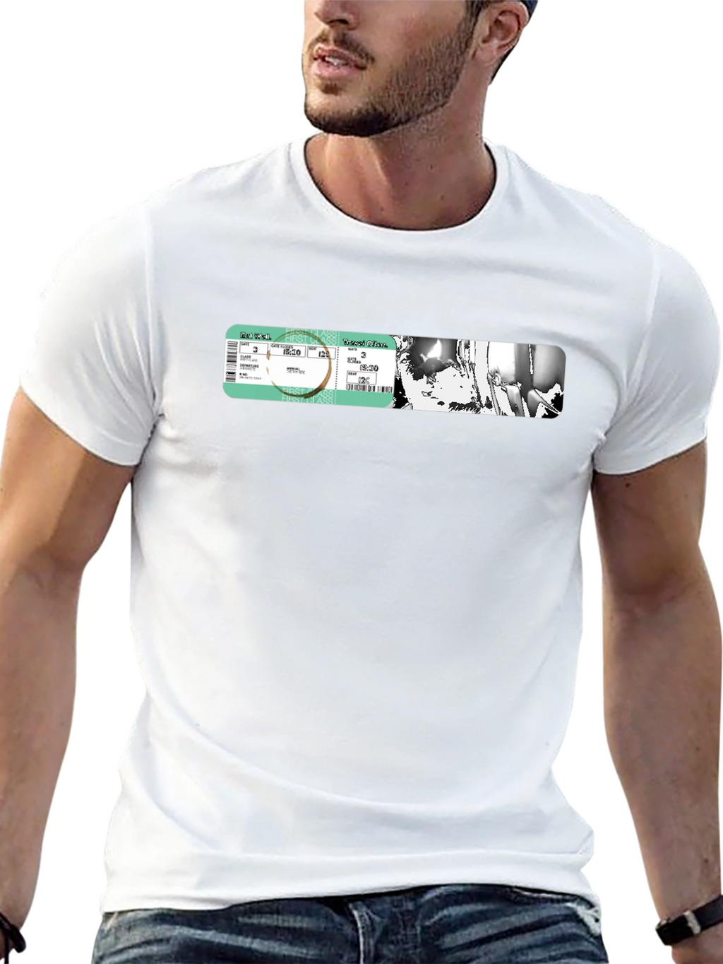 Concert Ticket Graphic Tee - Black
