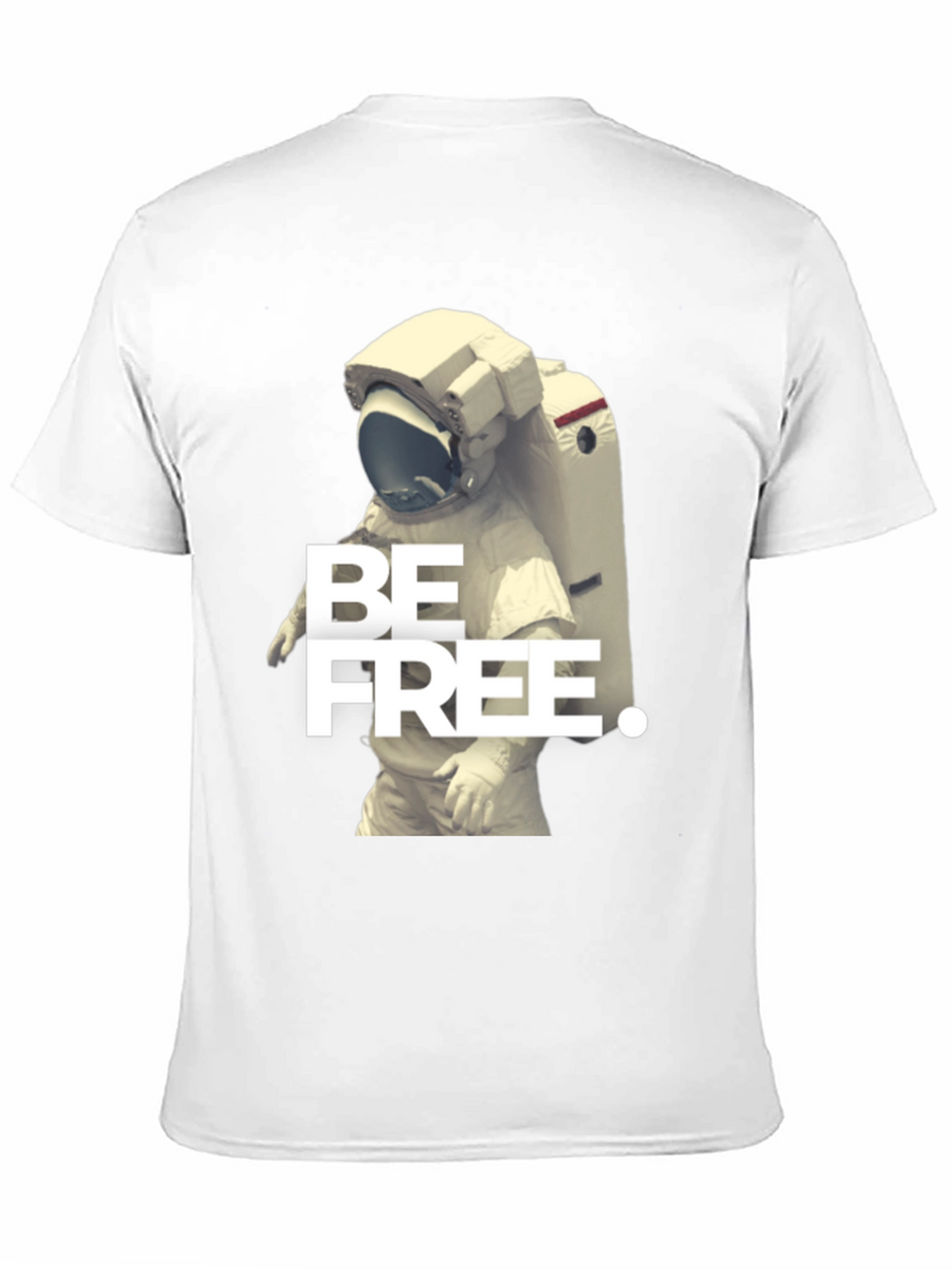 Be Free Astronaut Graphic Black T-Shirt