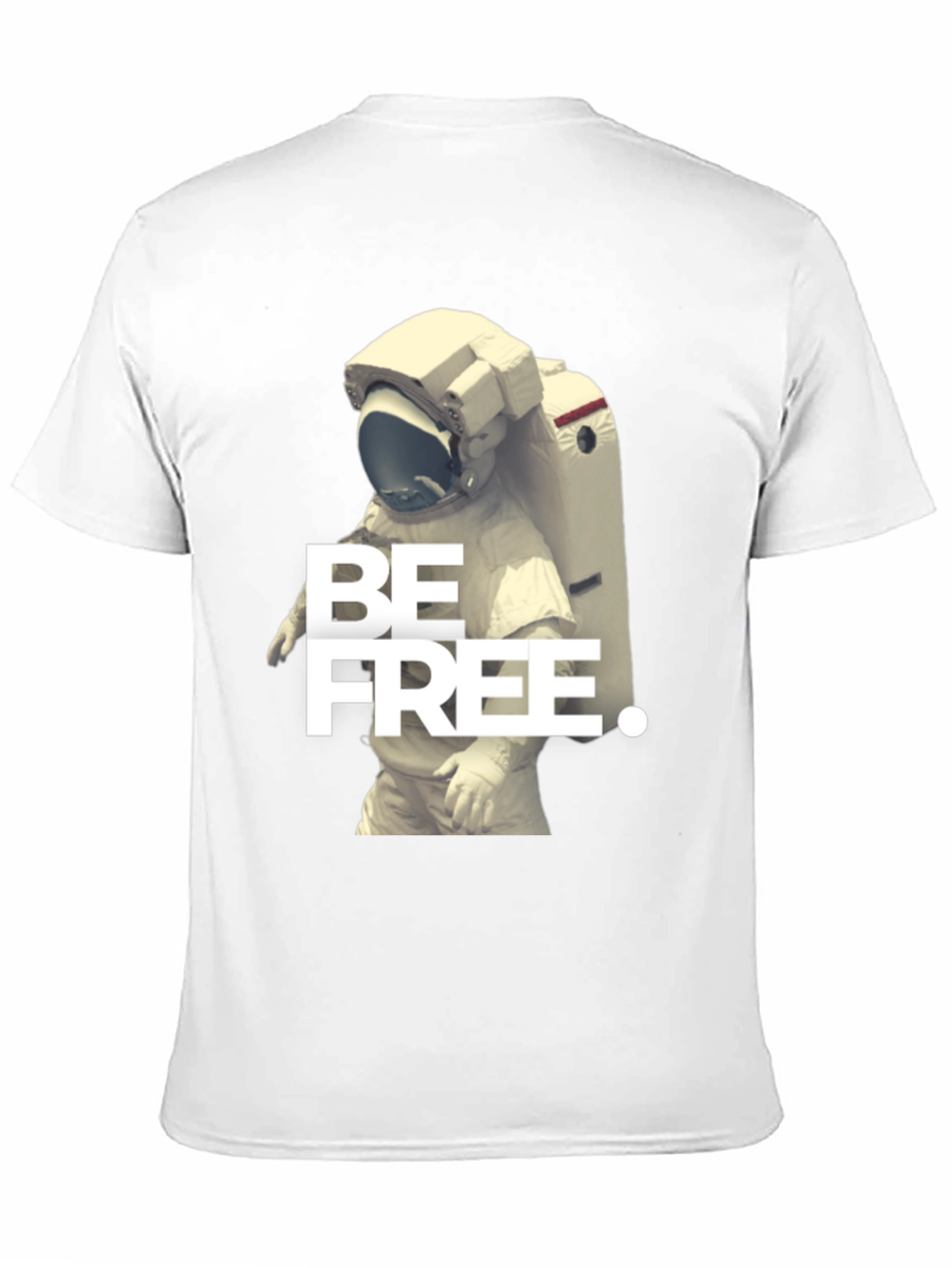 Be Free Astronaut Graphic Black T-Shirt