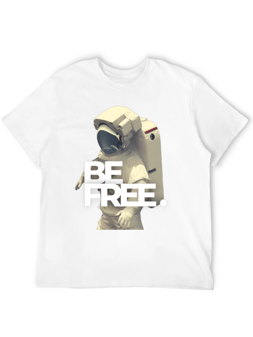 Be Free Astronaut Graphic Black T-Shirt