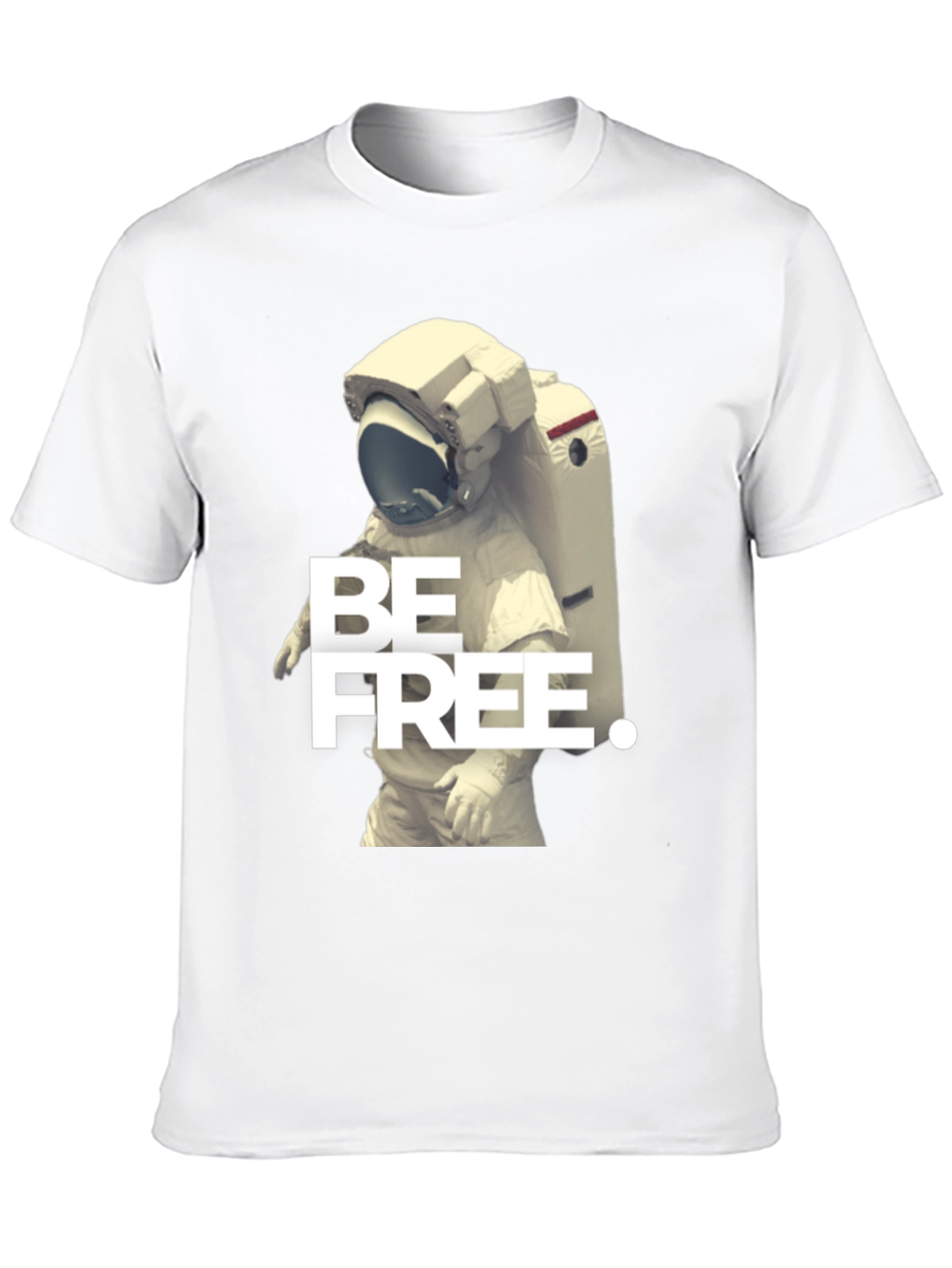Be Free Astronaut Graphic Black T-Shirt