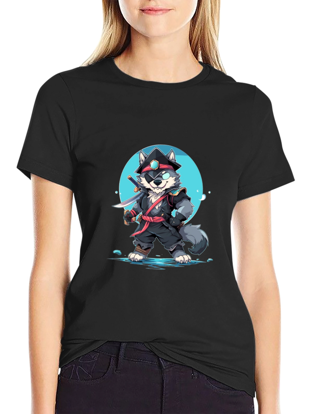 Ninja Wolf Graphic T-Shirt