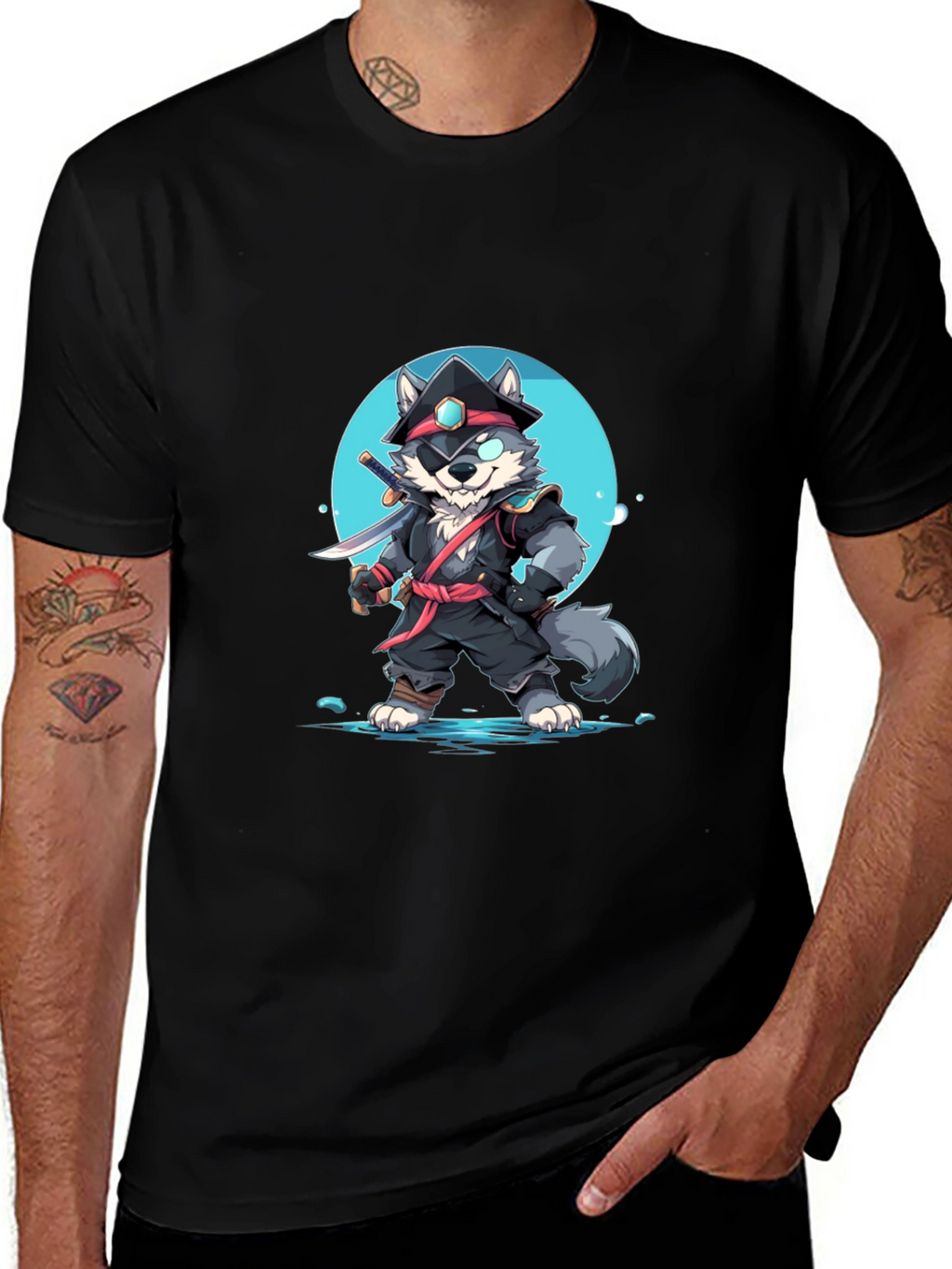 Ninja Wolf Graphic T-Shirt