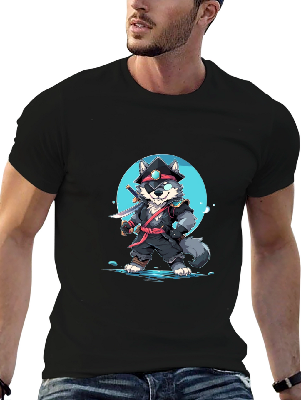 Ninja Wolf Graphic T-Shirt