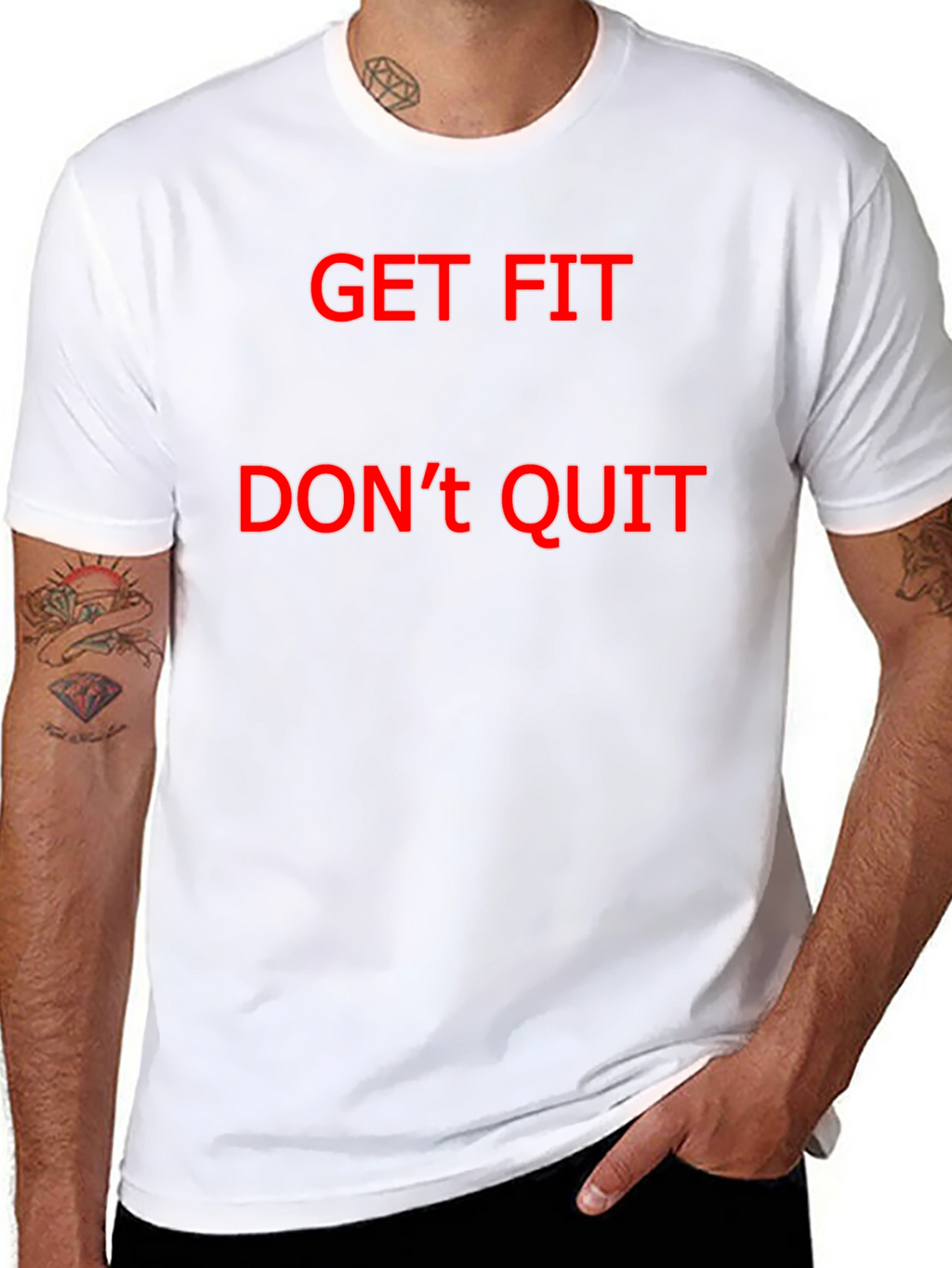 Get Fit Dont Quit Black T-Shirt
