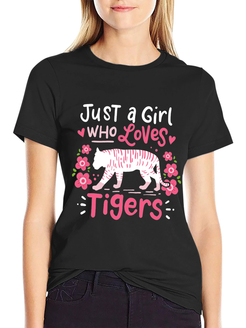 Just a Girl Who Loves Tigers Graphic Tee