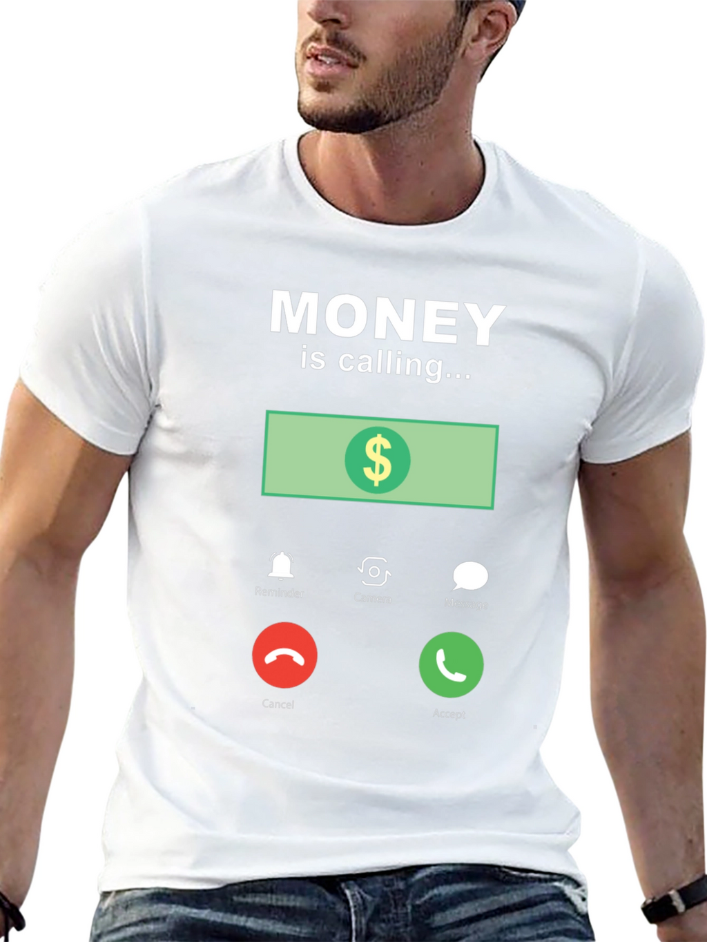 Money is Calling Funny Graphic T-Shirt