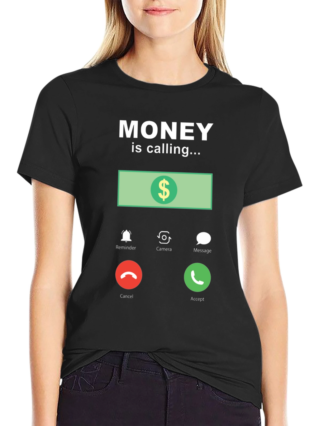Money is Calling Funny Graphic T-Shirt