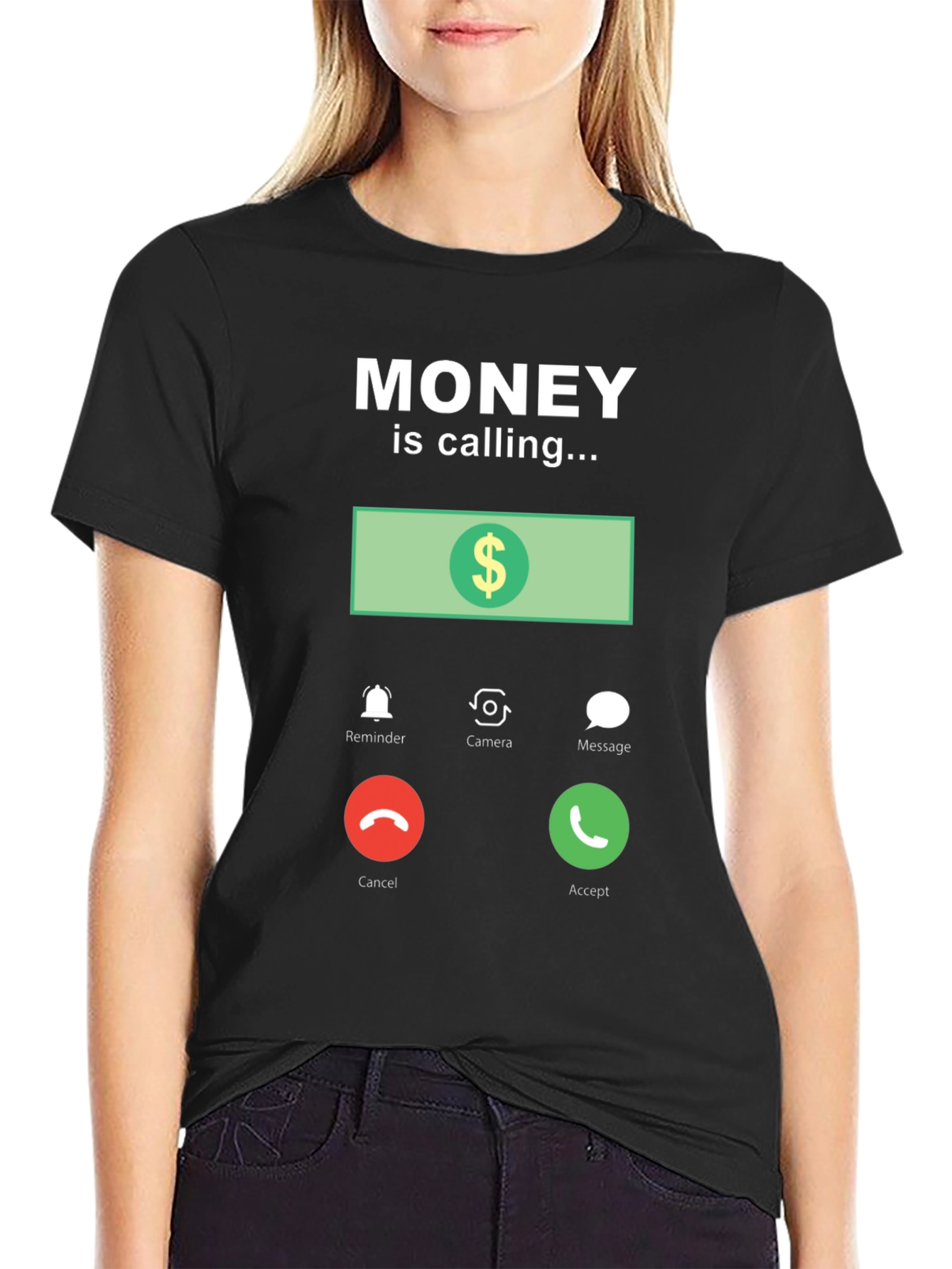 Money is Calling Funny Graphic T-Shirt