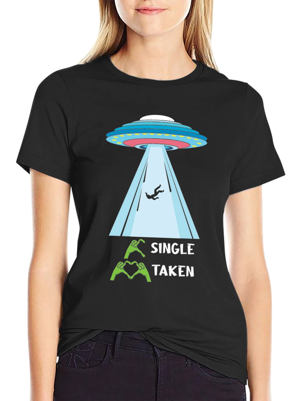 Single Taken Alien Abduction Graphic Tee