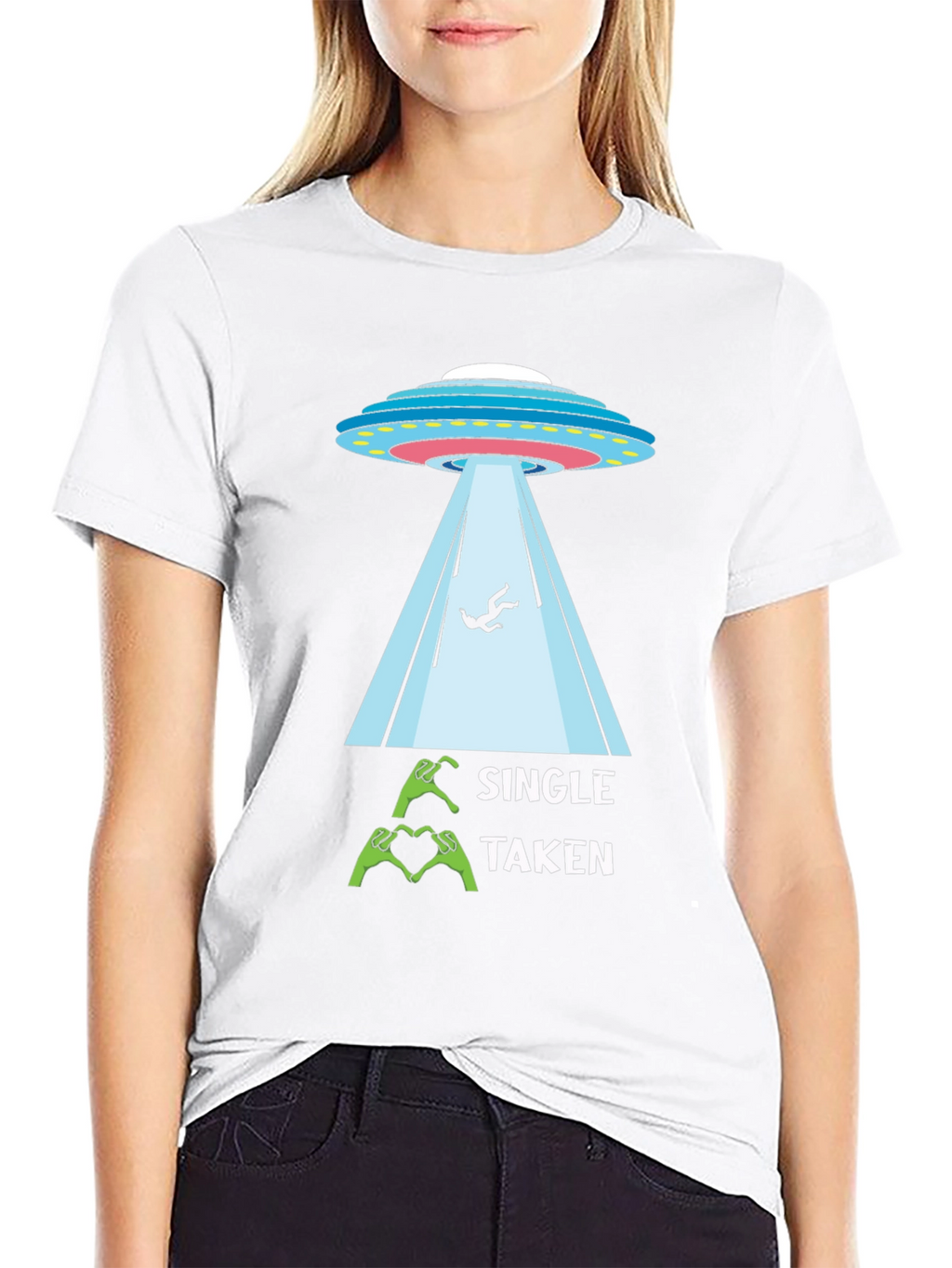 Single Taken Alien Abduction Graphic Tee