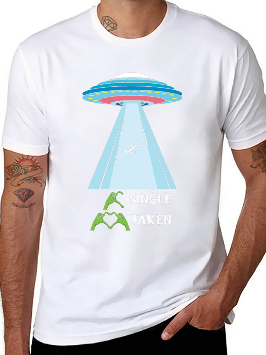 Single Taken Alien Abduction Graphic Tee