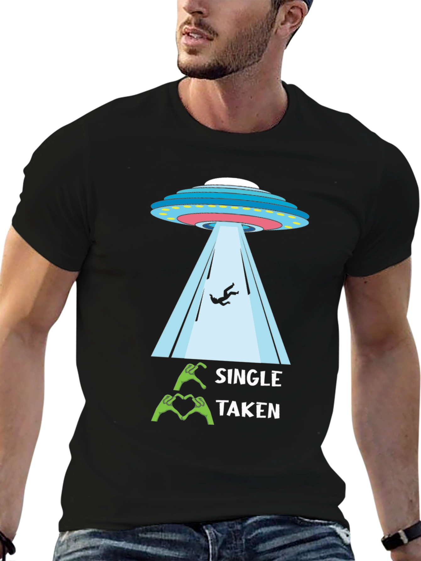 Single Taken Alien Abduction Graphic Tee