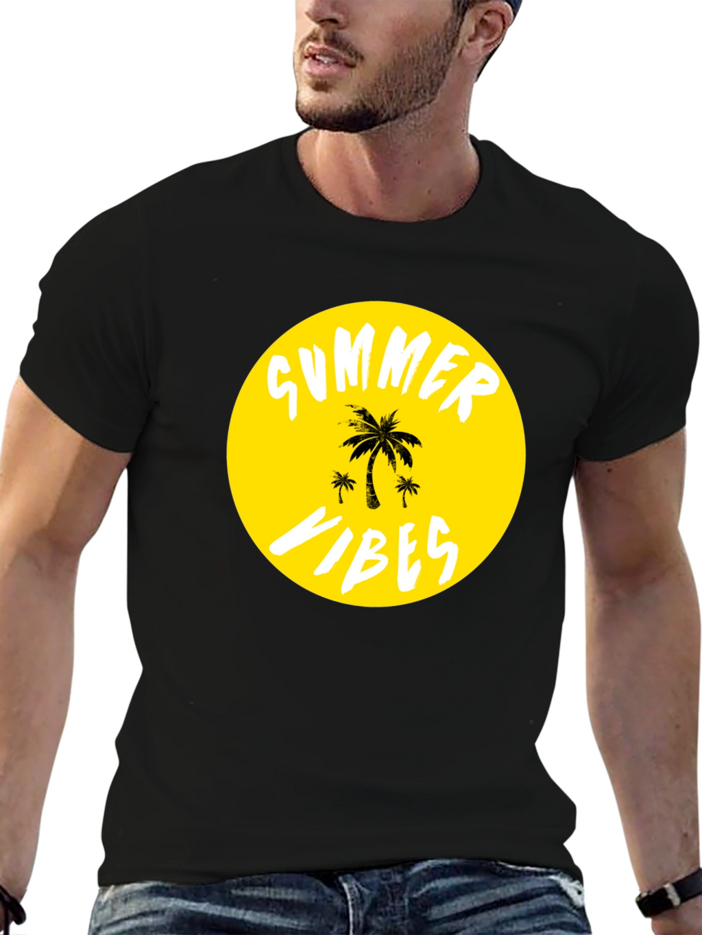 Summer Vibes T-Shirt - Tropical Palm Tree Graphic Tee