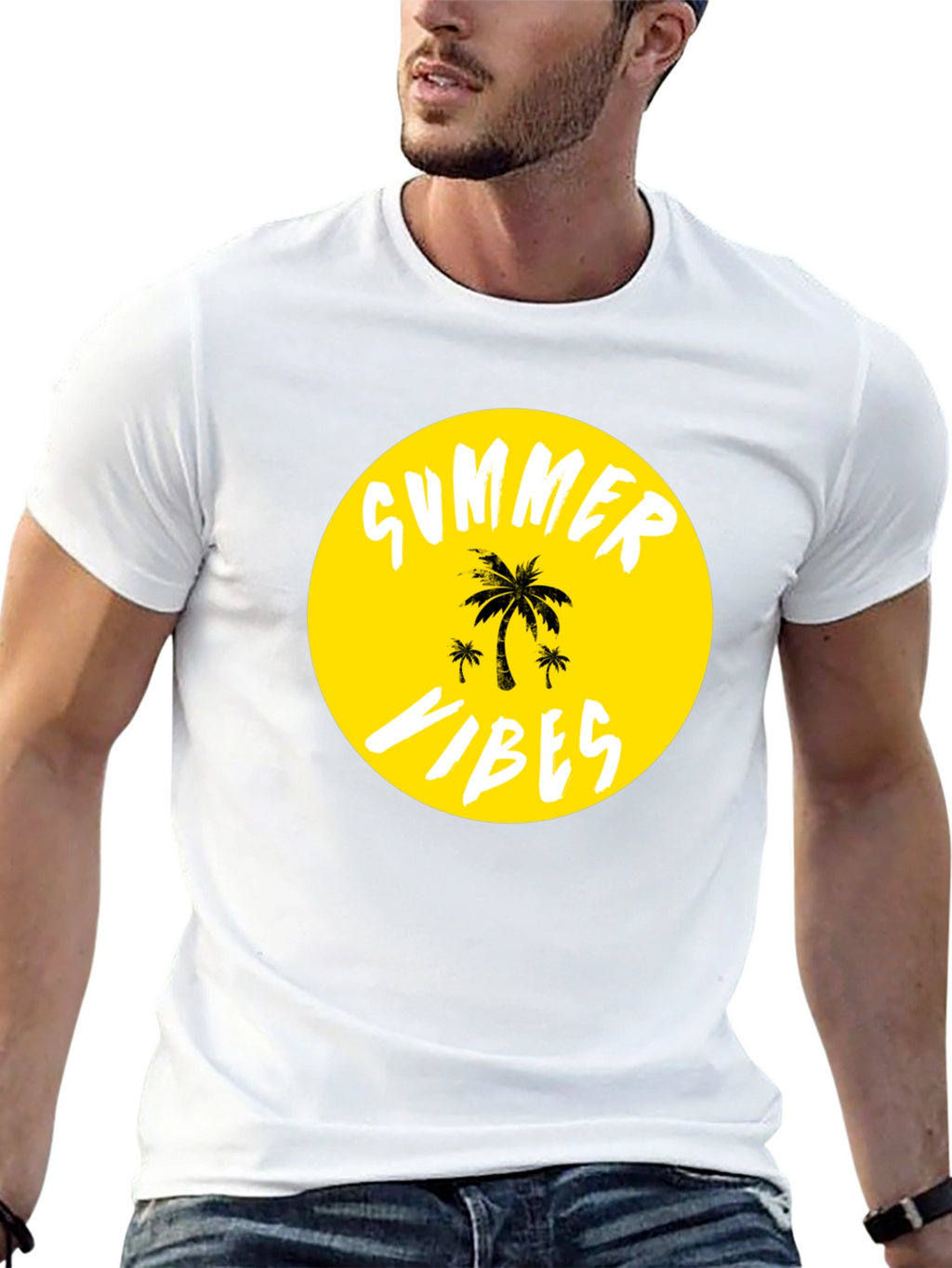 Summer Vibes T-Shirt - Tropical Palm Tree Graphic Tee