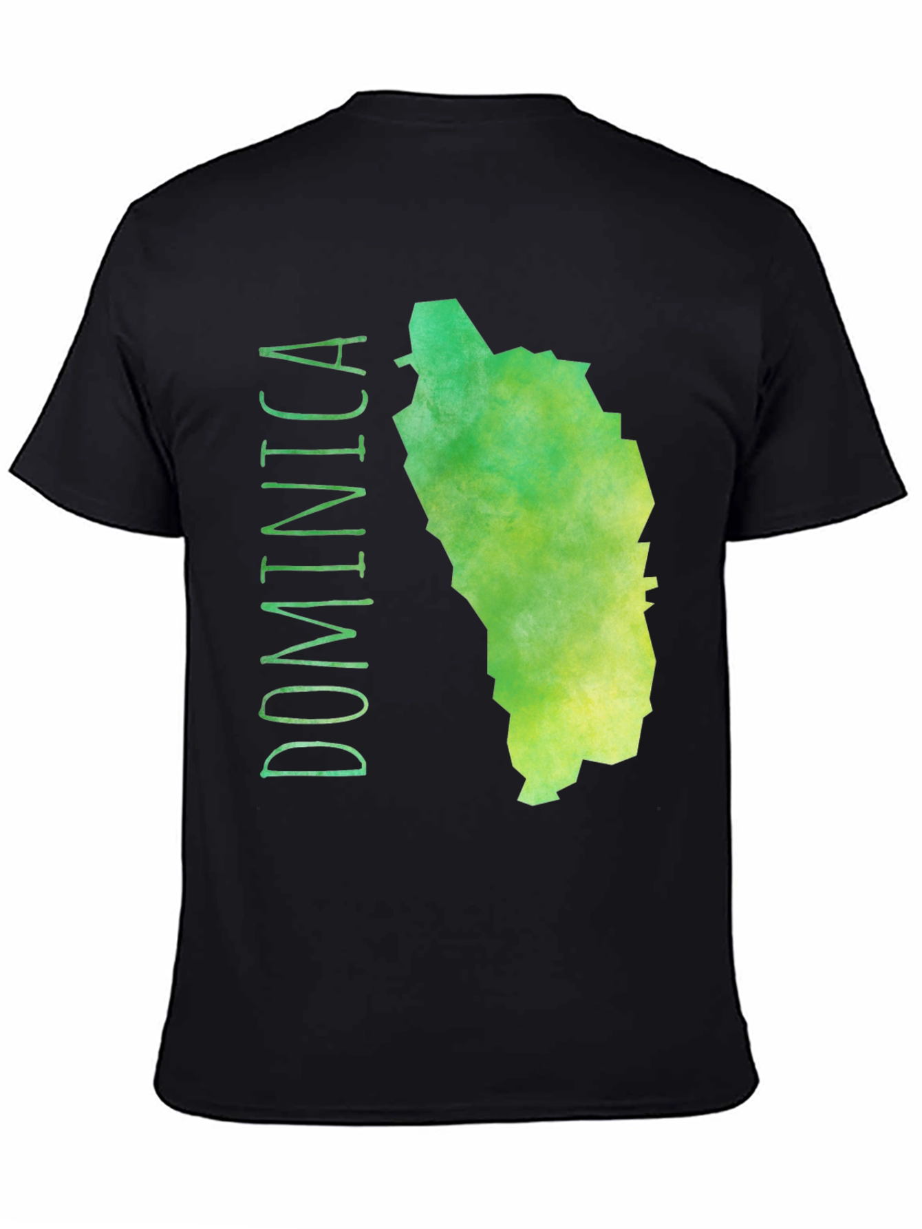 Dominica Map T-Shirt - Green Island Tee