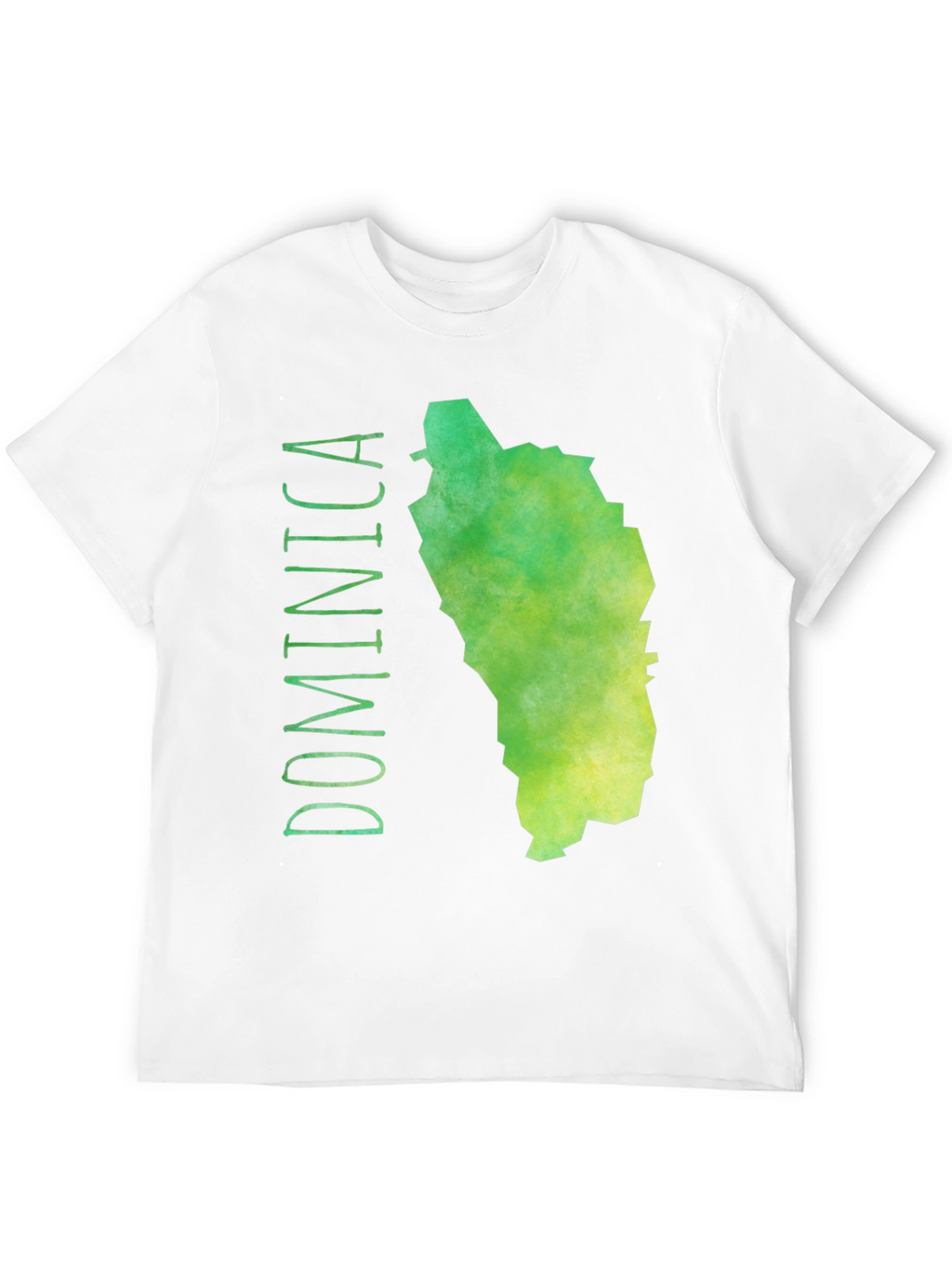 Dominica Map T-Shirt - Green Island Tee
