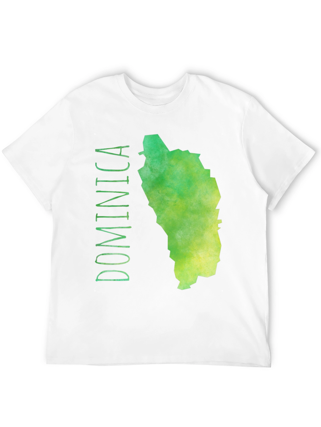 Dominica Map T-Shirt - Green Island Tee
