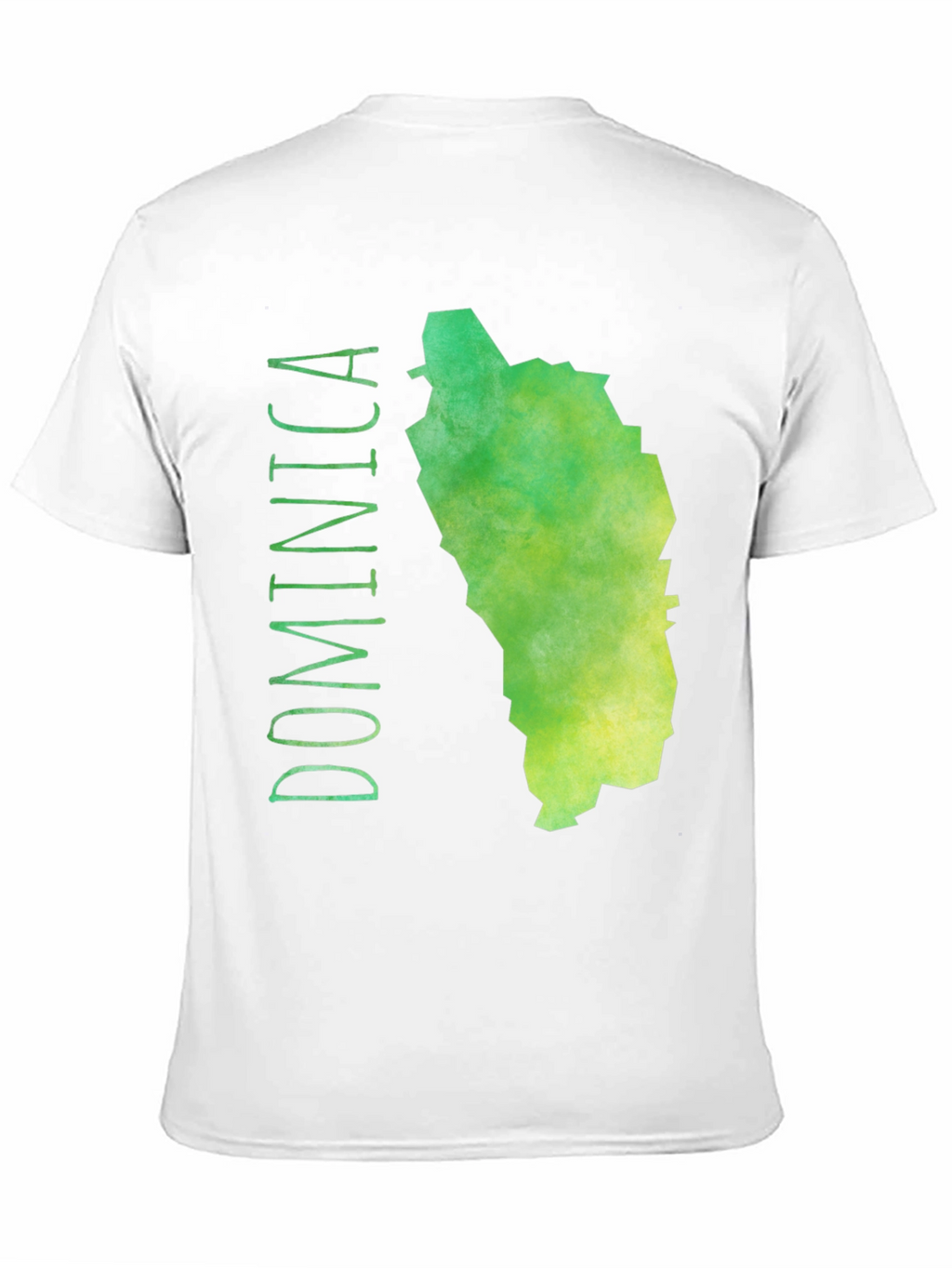 Dominica Map T-Shirt - Green Island Tee