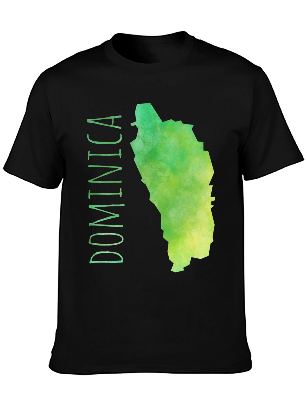 Dominica Map T-Shirt - Green Island Tee