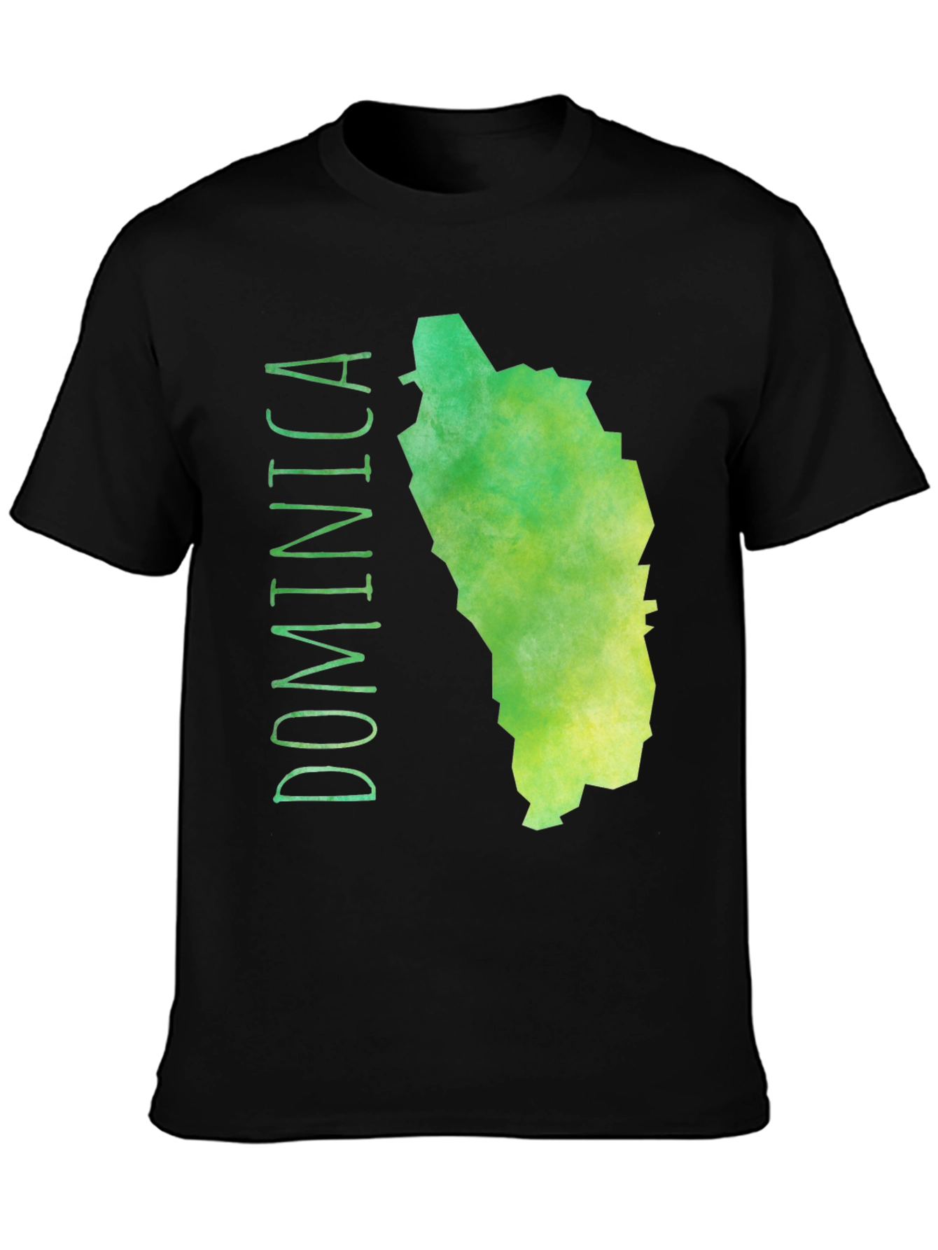 Dominica Map T-Shirt - Green Island Tee
