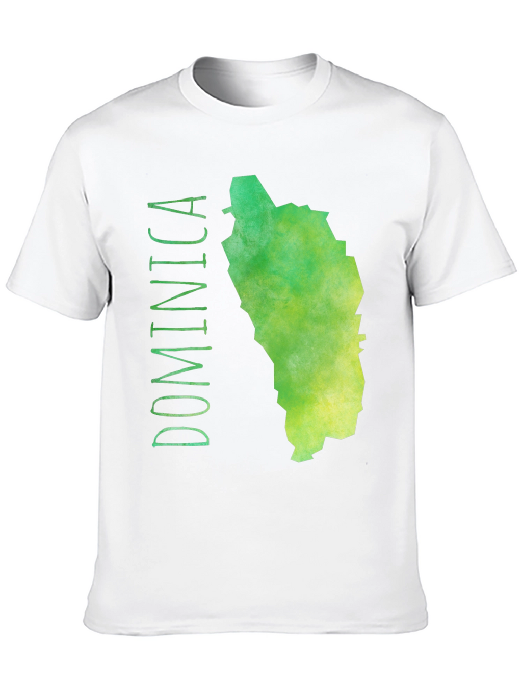 Dominica Map T-Shirt - Green Island Tee