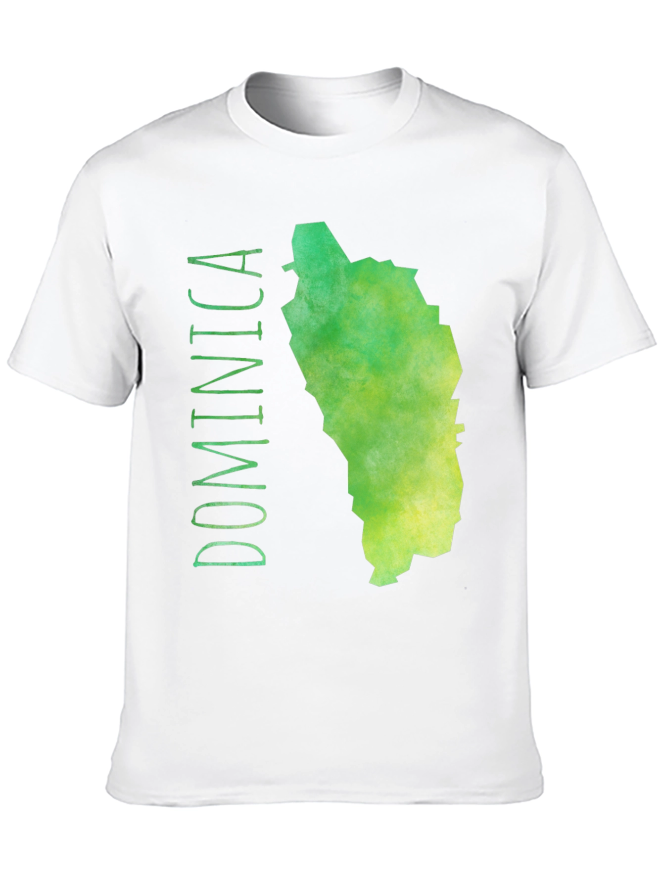 Dominica Map T-Shirt - Green Island Tee