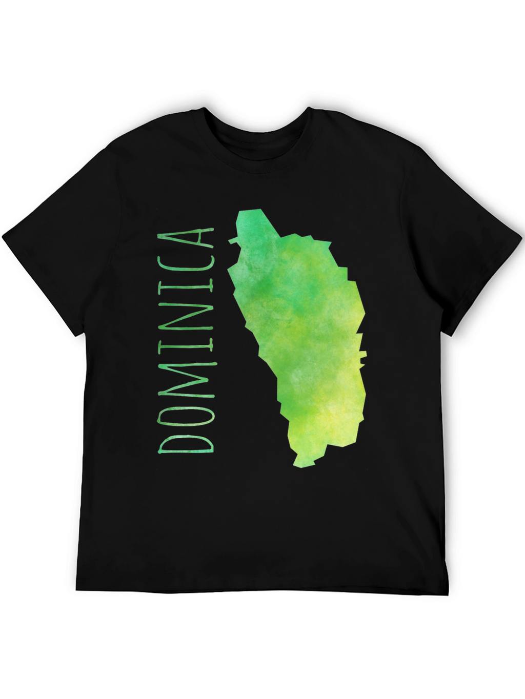 Dominica Map T-Shirt - Green Island Tee