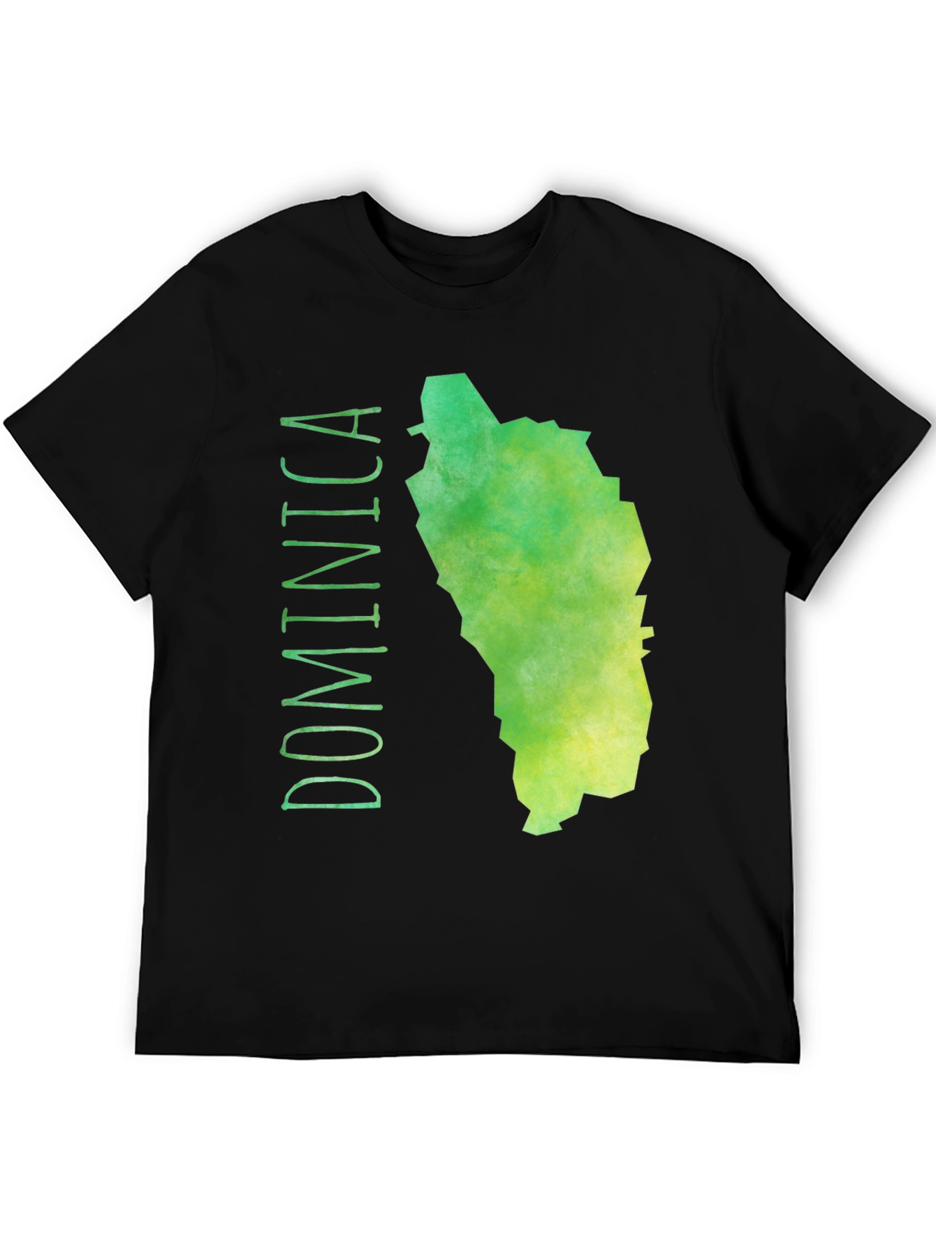 Dominica Map T-Shirt - Green Island Tee