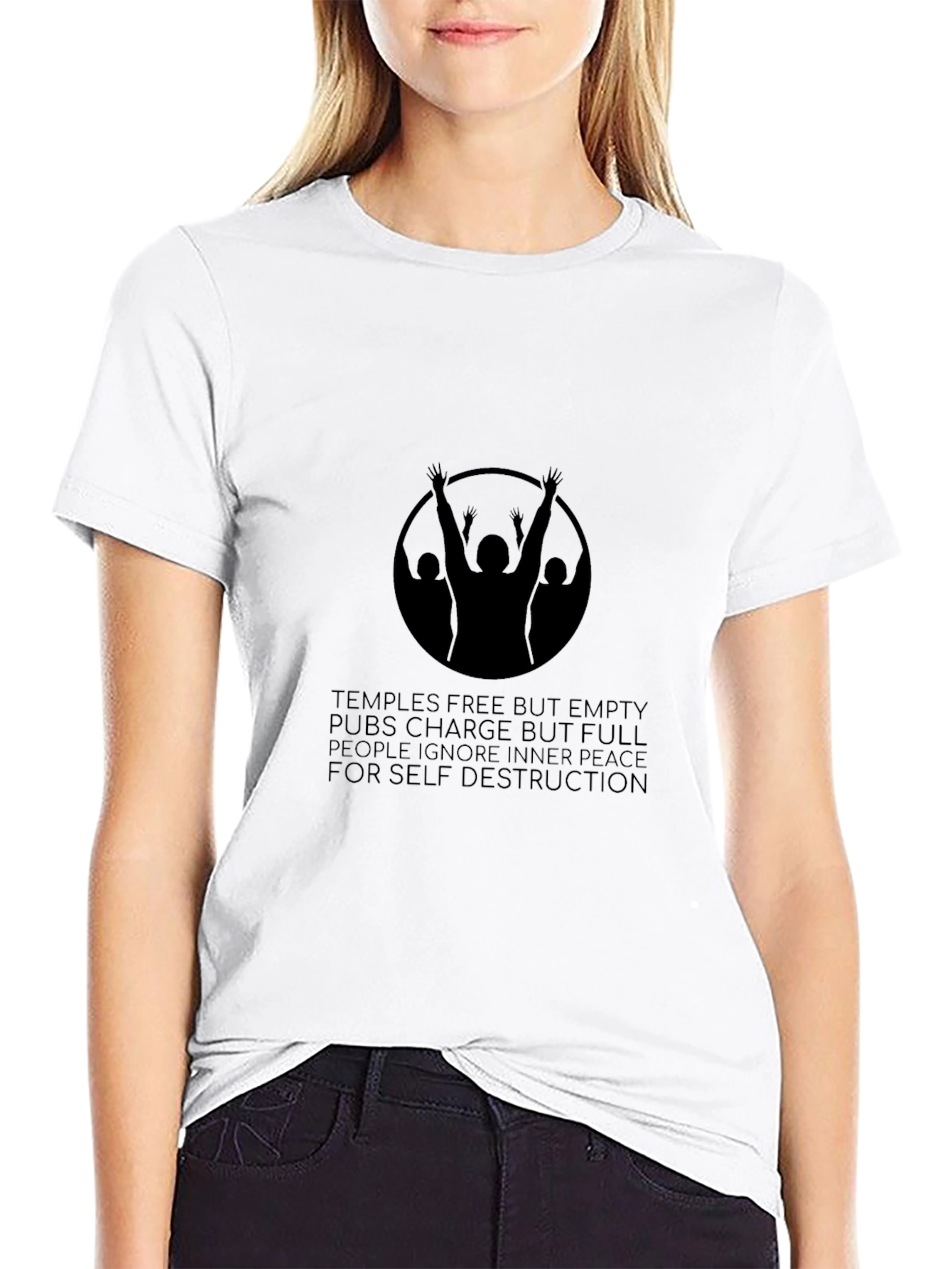 Black Graphic Tee - Temples & Pubs