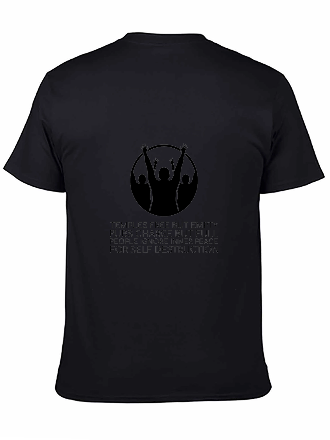 Black Graphic Tee - Temples & Pubs