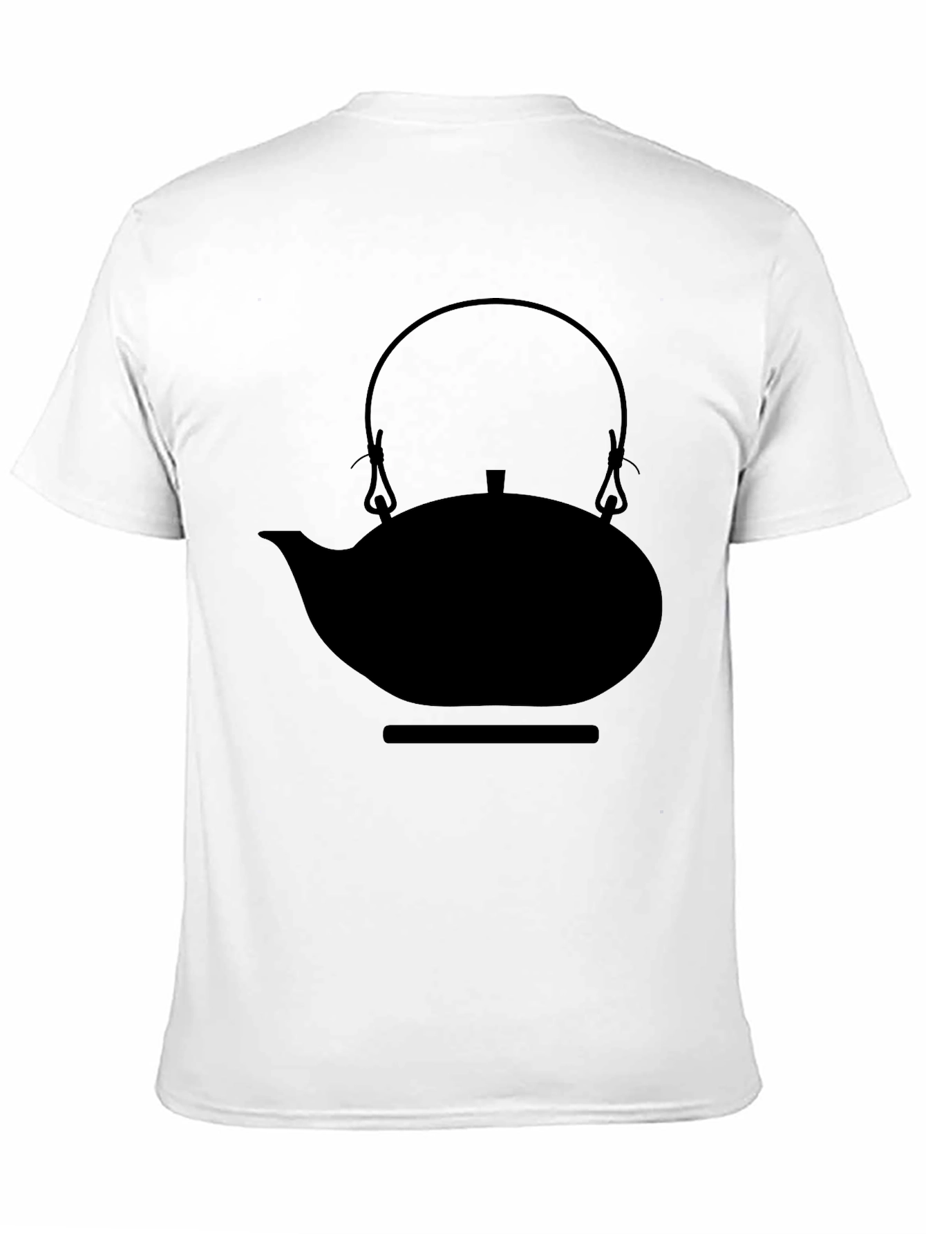 Minimalist Teapot Graphic Black T-Shirt