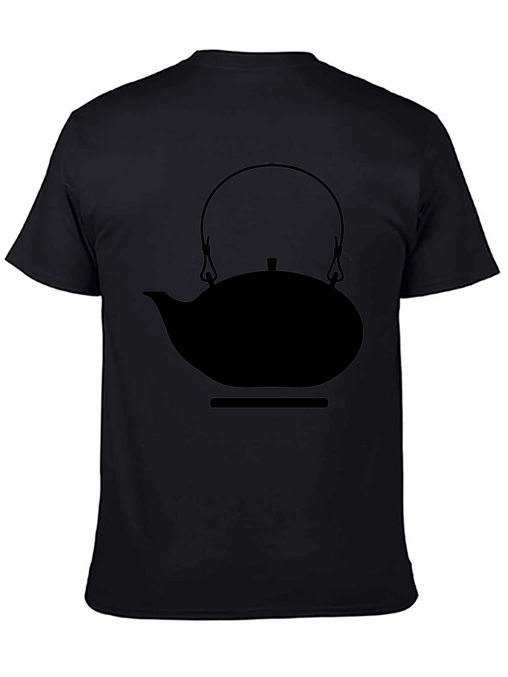 Minimalist Teapot Graphic Black T-Shirt
