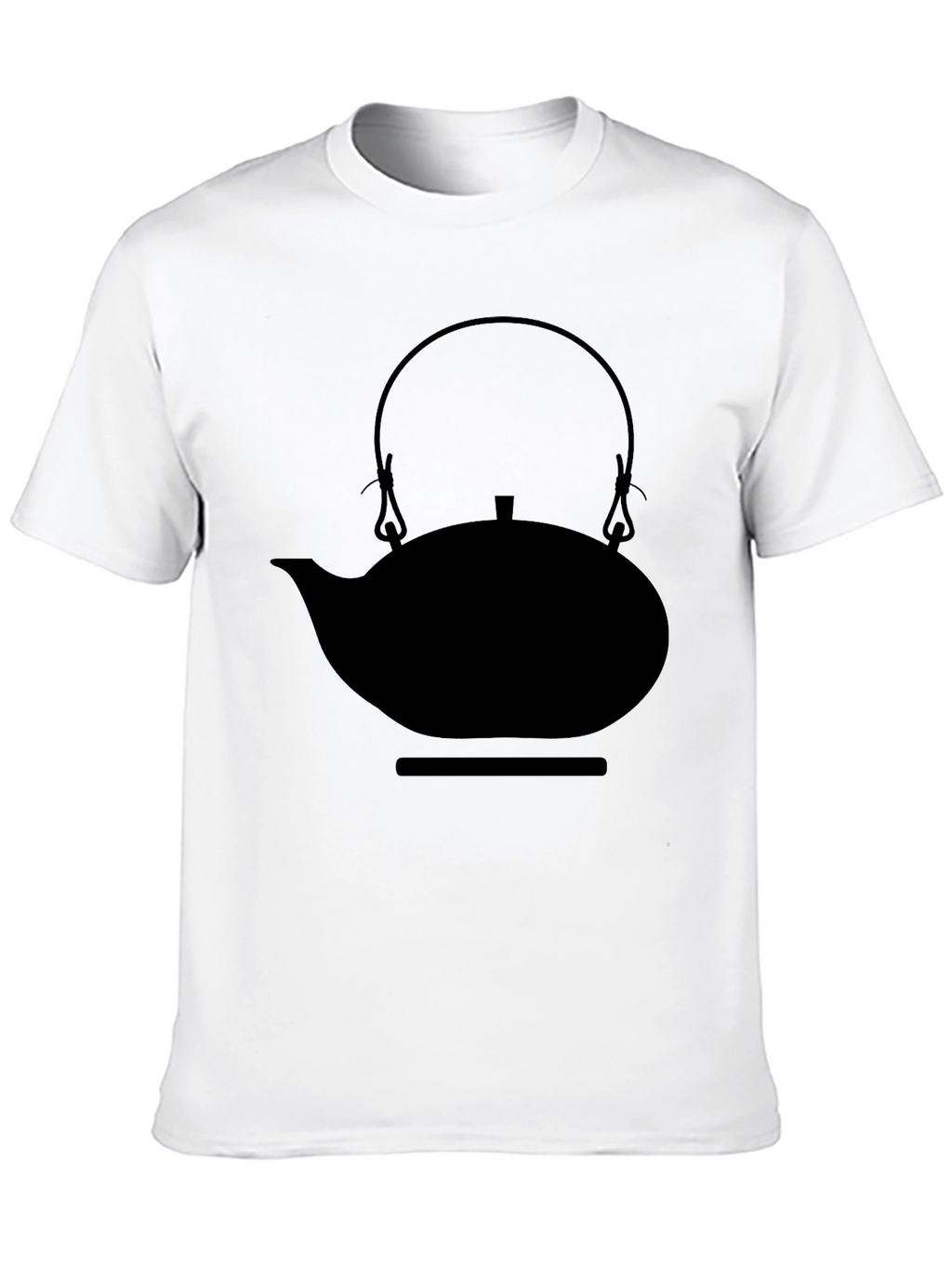 Minimalist Teapot Graphic Black T-Shirt
