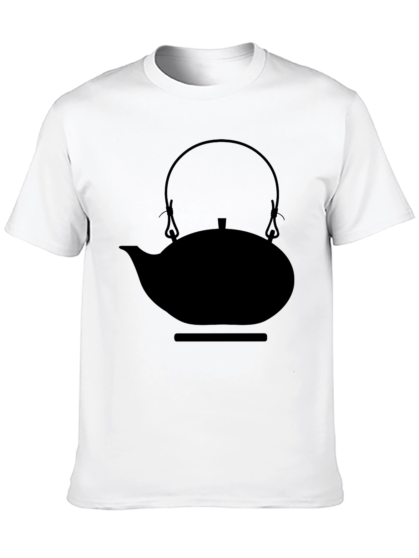 Minimalist Teapot Graphic Black T-Shirt