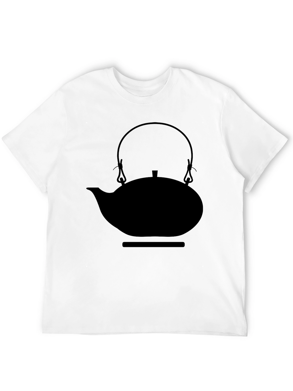 Minimalist Teapot Graphic Black T-Shirt