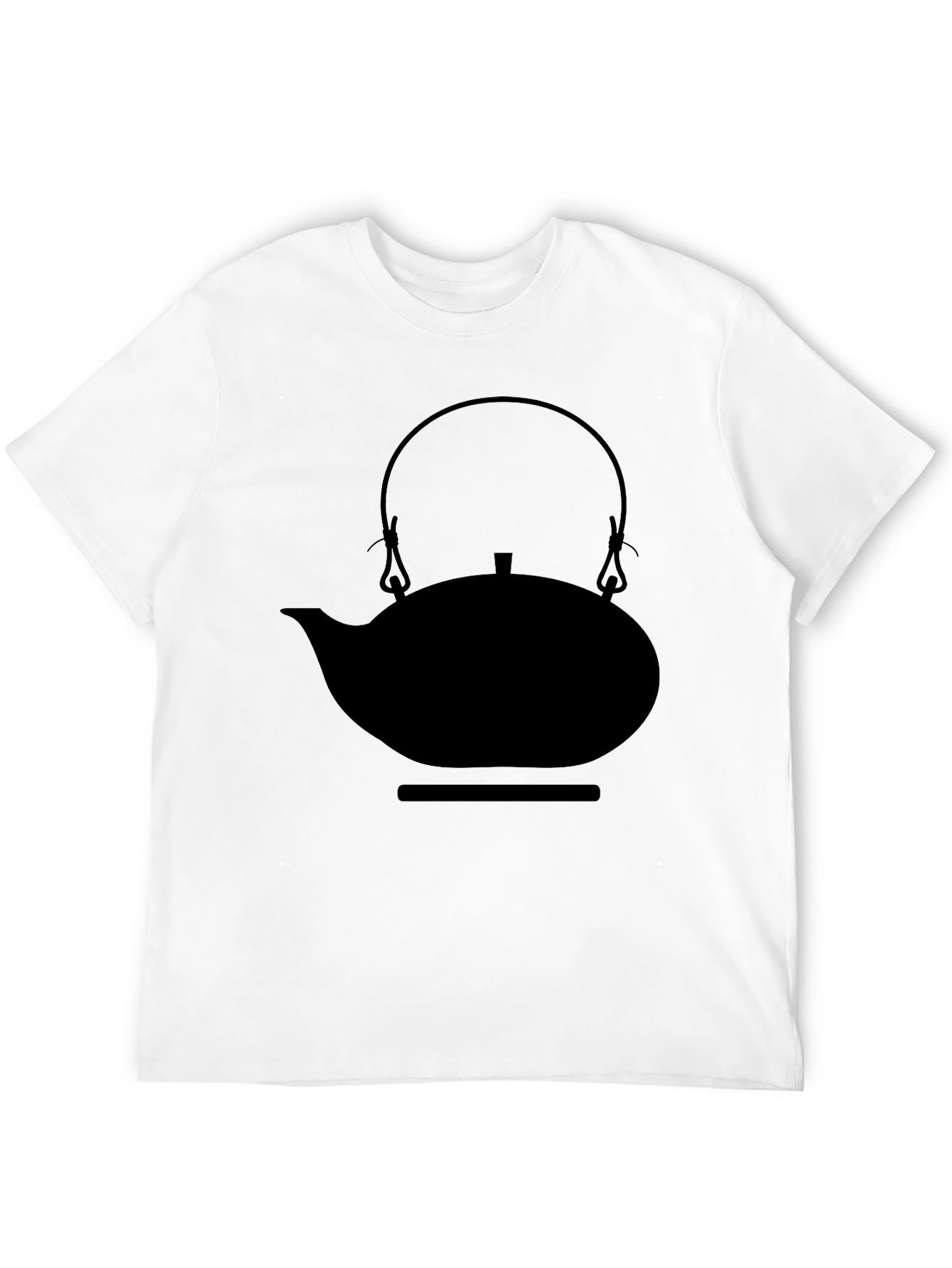 Minimalist Teapot Graphic Black T-Shirt