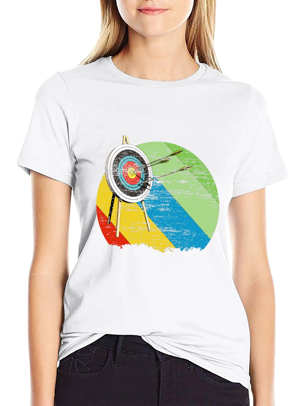 Archery Target Graphic Tee - Retro Style