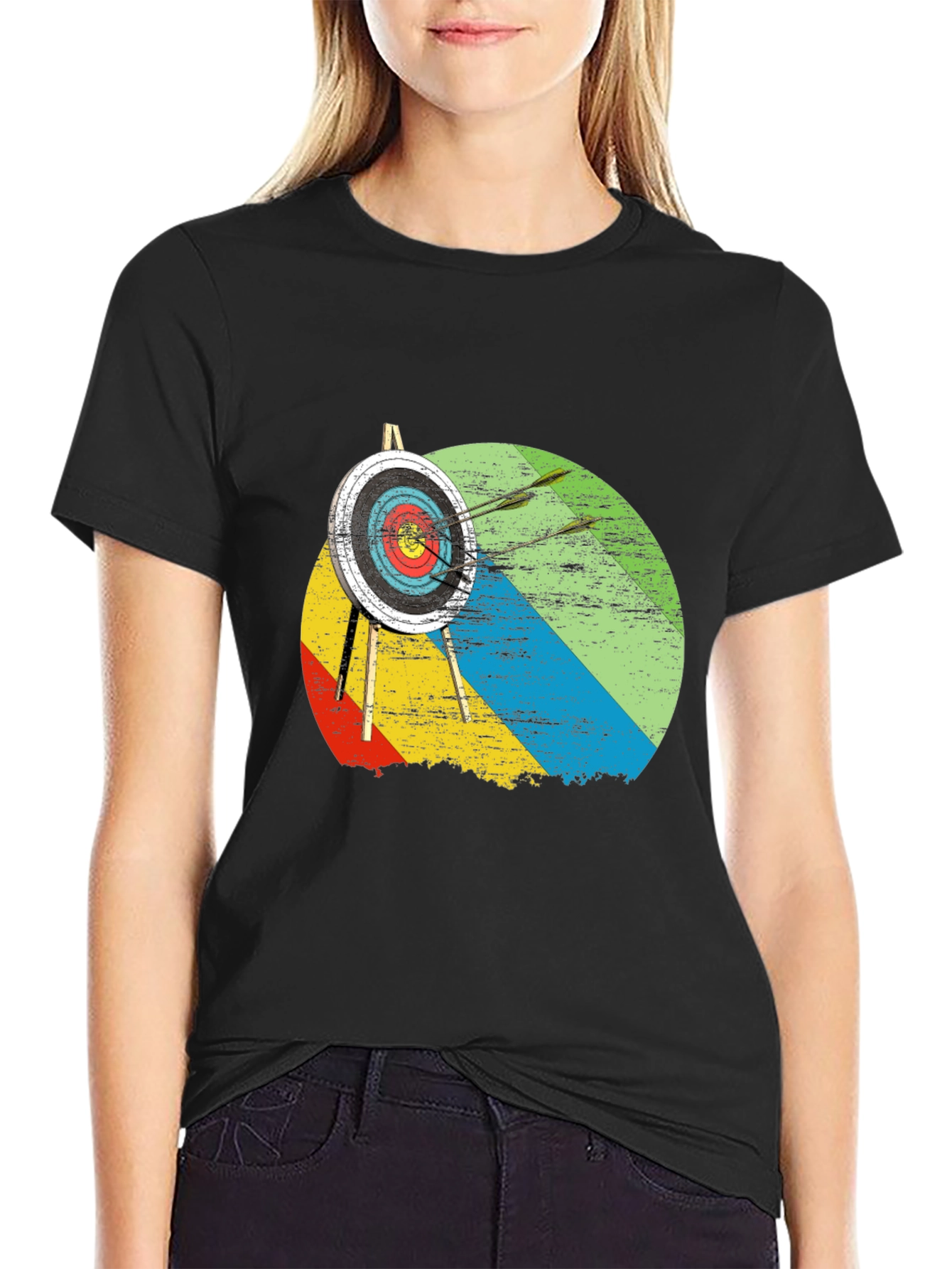 Archery Target Graphic Tee - Retro Style