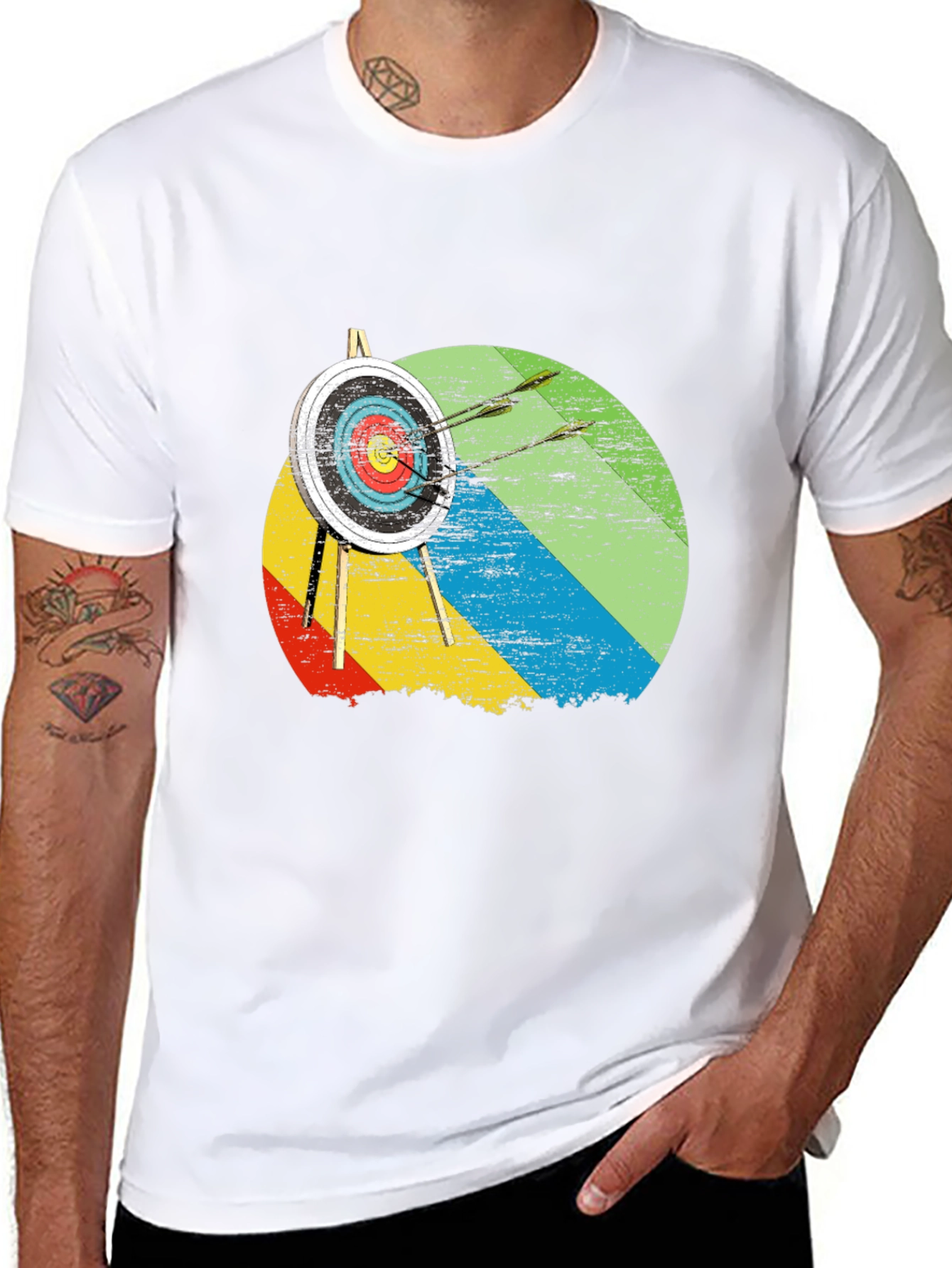 Archery Target Graphic Tee - Retro Style