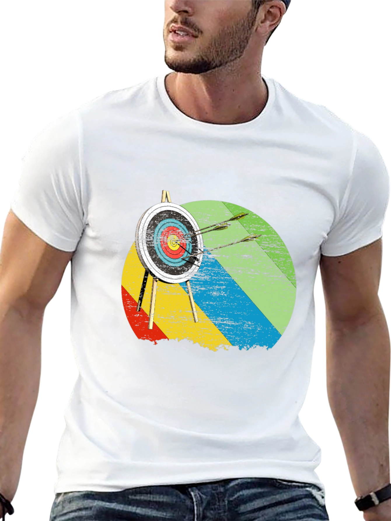Archery Target Graphic Tee - Retro Style