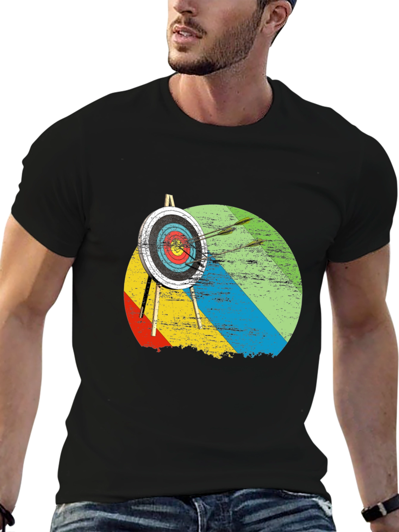 Archery Target Graphic Tee - Retro Style