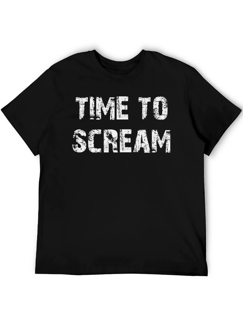Time To Scream Graphic Tee - Black Cotton T-Shirt