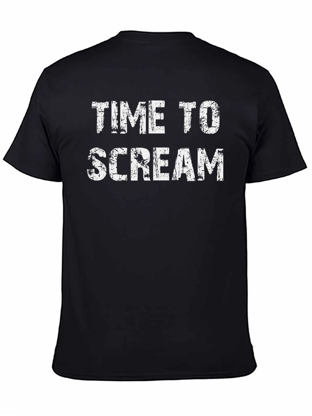 Time To Scream Graphic Tee - Black Cotton T-Shirt